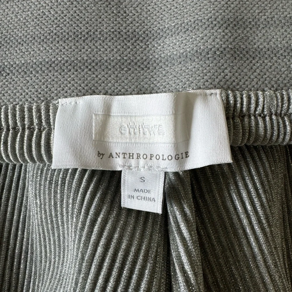 Silver & Blue Metallic Plisse Co-Ord Set - Picture 12 of 13